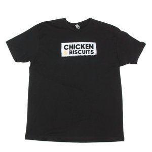 CHICKEN & BISCUITS Black Men's T-Shirt Tee size XL /278